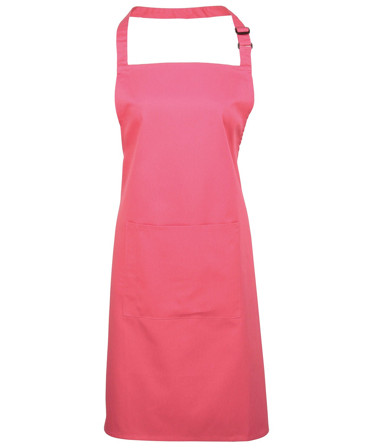Basic Bib Apron with Pocket - Fuchsia